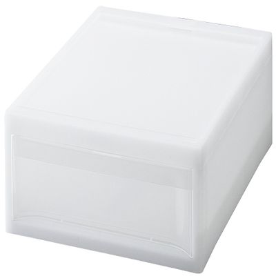Squirrel Storage Case, Drawer, A4, Letter Case, White, S, Width 11.2 x Depth 14.0 x Height 4.1 inches (28.3 x 35.5 x 10.6 cm), Made in Japan
