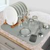 2-Piece Dish Drying Mat Value Pack in Grey/Aqua view 3