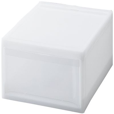 Squirrel Storage Case, Drawer, A4, Letter Case, White, M, Width 11.2 x Depth 14.0 x Height 5.4 inches (28.3 x 35.5 x 13.9 cm), Made in Japan