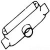 Mulberry 14841 Die Cast Aluminum Type T Combination Conduit Body with Cover and Gasket 1/2 Inch view 1