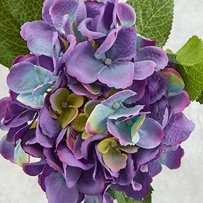 Factory Direct Craft 15 Inch Purple and Blue Artificial Floral Hydrangea Stem for Wedding Decor, Spring Arranging and Embellishing