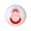 Doll Design #AJ013 - Matryoshka Russian Nesting Dolls Stacking Tea Dolls - DECORATIVE Glossy CERAMIC Cupboard Cabinet PULLS Dresser Drawer KNOBS view 1