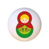 Doll Design #AJ020 - Matryoshka Russian Nesting Dolls Stacking Tea Dolls - DECORATIVE Glossy CERAMIC Cupboard Cabinet PULLS Dresser Drawer KNOBS view 1