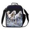 Dispalang Horse 3D Printed Lunch Bags for Children Small Insulated Cooler Bag Messenger Lunch Box Bags view 1