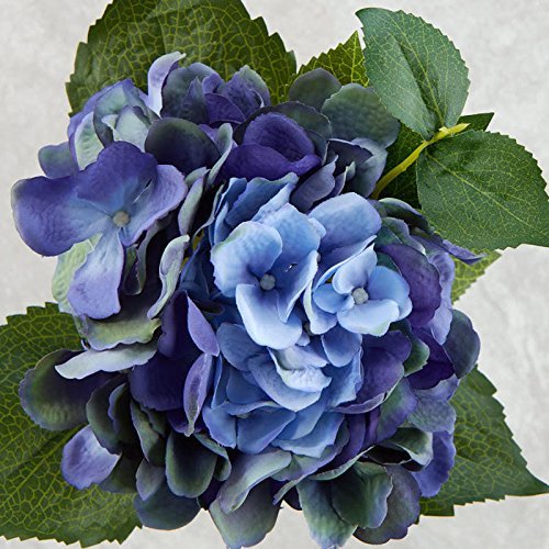 Factory Direct Craft 15 Inch Hues of Blue Artificial Floral Hydrangea Stem for Wedding Decor, Spring Arranging and Embellishing