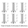 EBOOT 6 Pieces Stainless Steel Wall Mount Robe Coat Hook Towel Wall Hook (3 Inch, Silver) view 2