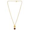 KEASR ZEMS Gold Plated Shiv Shakti Kavach Lord Shiv Trishul Damru Locket with Panchmukhi Rudraksha Bead Religious Pendant for Unisex (6 x 2 x 2 CM) Golden.(1 psc Only Pendant) view 2