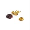 KEASR ZEMS Gold Plated Shiv Shakti Kavach Lord Shiv Trishul Damru Locket with Panchmukhi Rudraksha Bead Religious Pendant for Unisex (6 x 2 x 2 CM) Golden.(1 psc Only Pendant) view 3