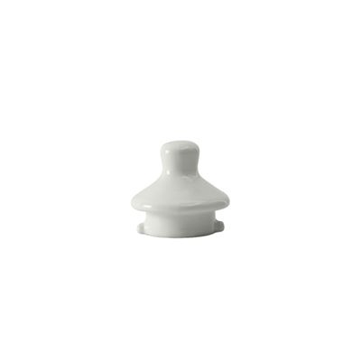 Tuxton China BWT-18AL Tea Pot Lid, for BWT-18A, microwave & dishwasher safe, oven proof, fully vitrified, lead-free, ceramic, TuxCare, DuraTux, White, Pack of 12