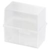 HAN Index Card Box DIN A8 Landscape Innovative Flash Card File Modern Design for 200 Index Cards with Steel Hinge Includes 100 Cards and A-Z Index 979-63 Translucent Clear view 1