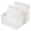 HAN Index Card Box DIN A8 Landscape Innovative Flash Card File Modern Design for 200 Index Cards with Steel Hinge Includes 100 Cards and A-Z Index 979-63 Translucent Clear view 2