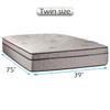 Dream Solutions USA Fifth Ave Plush Foam Encased Eurotop (Pillow Top) Mattress Only (Twin 39"x75"x13") Sleep System with Enhance Support - Assembled, Orthopedic view 2