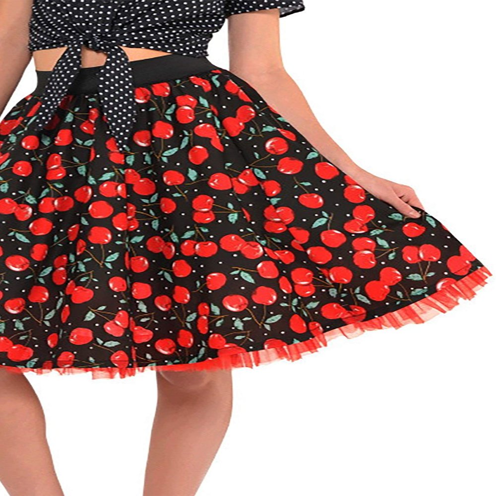 Amscan 848649 Cherry Rockabilly Skirt