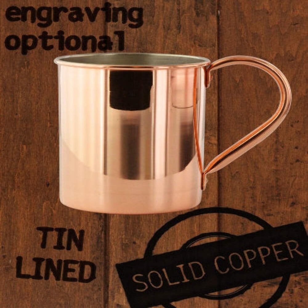 13.5oz Tin-Lined Solid Copper Moscow Mule Mug by Paykoc MM12082/TIN