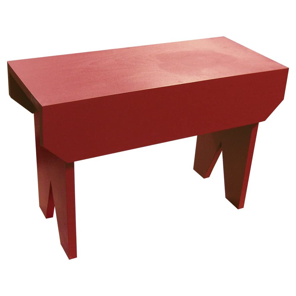Sawdust City 2 ft Wood Bench Long (Solid Red)