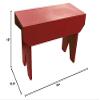 Sawdust City 2 ft Wood Bench Long (Solid Red) view 2
