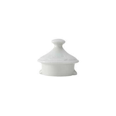 Tuxton China CHT-170L Coffee/Tea Pot Lid, for CHT-170, embossed, microwave & dishwasher safe, oven proof, fully vitrified, lead-free, Chicago, Porcelain White, Pack of 12