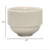 Tuxton China BEB-100 Soup Cup, 10 oz., 4-1/4" dia. x 2-3/8"H, round, stackable, microwave & dishwasher safe, oven proof, fully vitrified, lead-free, ceramic, DuraTux, Pack of 12 view 2