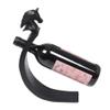 NOVICA Handmade Black Balinese Pony Wood Wine Bottle Holder view 1