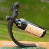 NOVICA Handmade Black Balinese Pony Wood Wine Bottle Holder view 4