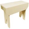 Sawdust City 2 ft Wood Bench Long (Solid Cream) view 1