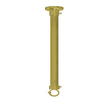 24" Heavy Duty Shower Curtain Rod Ceiling Support (Polished Brass)