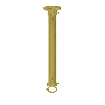 24" Heavy Duty Shower Curtain Rod Ceiling Support (Polished Brass)
