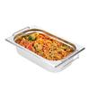 Restaurantware One Fourth (1/4th) Steam Table Pan - 2.5" Deep - Collapsible Handles - Anti Jam - Commercial Grade Stainless Steel - 1ct Box - Met Lux view 1