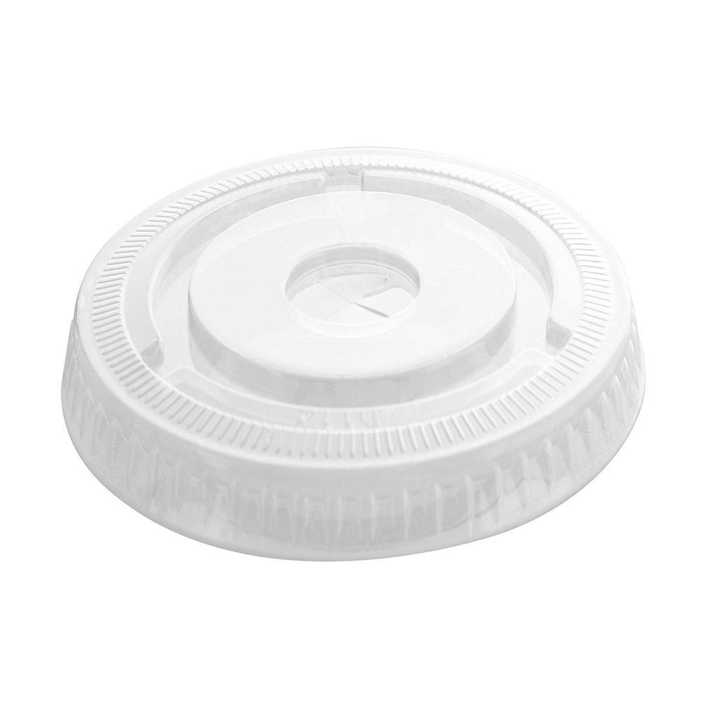 Fineline Flat Lid, W/Slot, Pet, 98mm - 1000/Cs (100 x 10), Clear