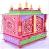 Jodhpur Handicrafts Wooden Home Temple/Wooden Pooja Mandap/Wooden Pooja Mandir with Bulb view 4