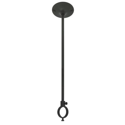 24" Shower Curtain Rod Ceiling Support (Flat Black)