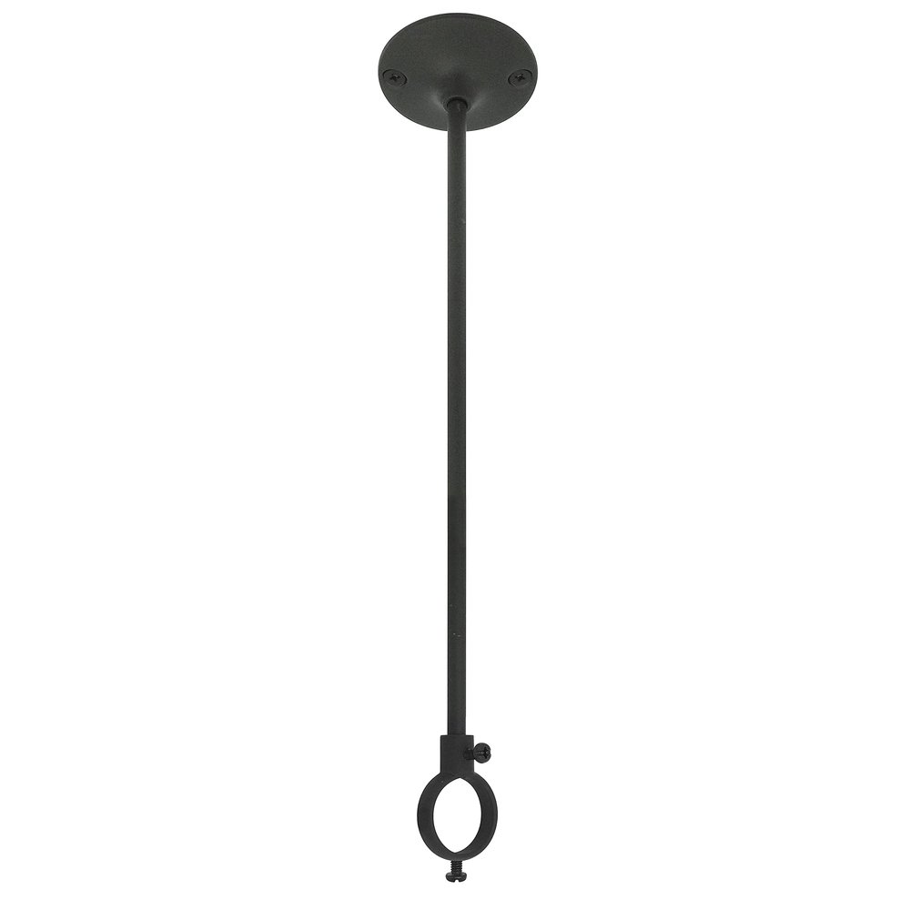 24" Shower Curtain Rod Ceiling Support (Flat Black)