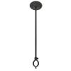24" Shower Curtain Rod Ceiling Support (Flat Black) view 1