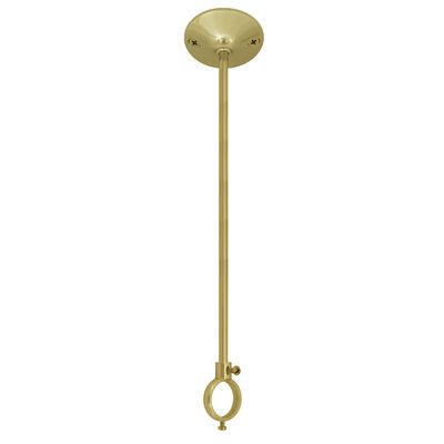 24" Shower Curtain Rod Ceiling Support (Polished Brass)