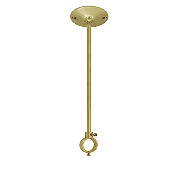 30" Shower Curtain Rod Ceiling Support (Polished Brass)