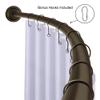 Utopia Alley Rustproof Wall Mounted Single Curved Shower Rod, Aluminum, adjustable from 45" to 72" Wide, Oil Rubbed Bronze view 2