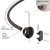Utopia Alley Rustproof Wall Mounted Single Curved Shower Rod, Aluminum, adjustable from 45" to 72" Wide, Oil Rubbed Bronze view 3