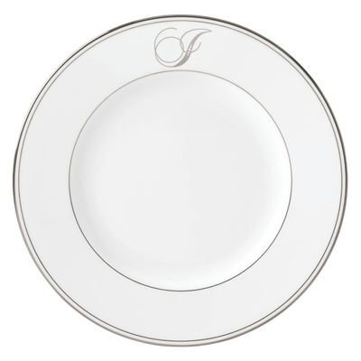 Lenox Federal Platinum Script Monogram Dinnerware Dinner Plate, I