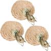 Mopec AA57100 Paipai Fans, Palm Leaf, Brown, 2 x 13 x 14 cm, Pack of 3 view 2