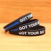 Ten (10) of Got Your Six Wristbands with Thin Blue Line view 2