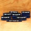 Ten (10) of Got Your Six Wristbands with Thin Blue Line view 3