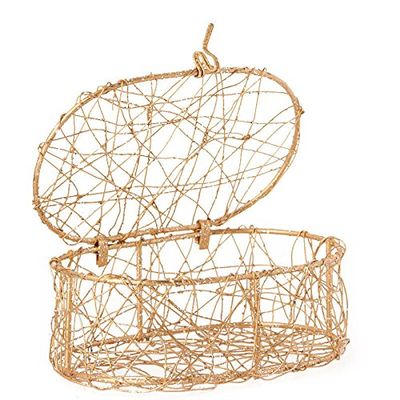 Factory Direct Craft Gold Tone Wire Mesh Oval Keepsake Boxes - Group of 6