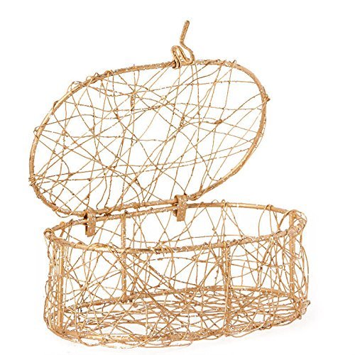 Factory Direct Craft Gold Tone Wire Mesh Oval Keepsake Boxes - Group of 6