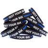 SayitBands One (1) of Got Your Six Wristband with Thin Blue Line view 3