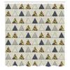 Ambesonne Geometric Shower Curtain, Abstract Hand Drawn Triangles with Minimalist Modern Native Boho Style Illustration, Cloth Fabric Bathroom Decor Set with Hooks, 69" W x 70" L, Taupe view 2