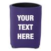 12 pieces Custom Personalized Insulated Beverage Holder Your Text Here Beer Can Insulators, Coolies for 12 ounce Cans and Bottles (Purple) view 1