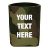 12 pieces Custom Personalized Insulated Beverage Holder Your Text Here Beer Can Insulators, Coolies for 12 ounce Cans and Bottles (Camo) view 1
