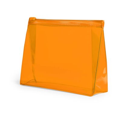 eBuyGB Transparent PVC Toiletry Bag/Cosmetic Pouch for Travel (Pack of 5 / Orange)