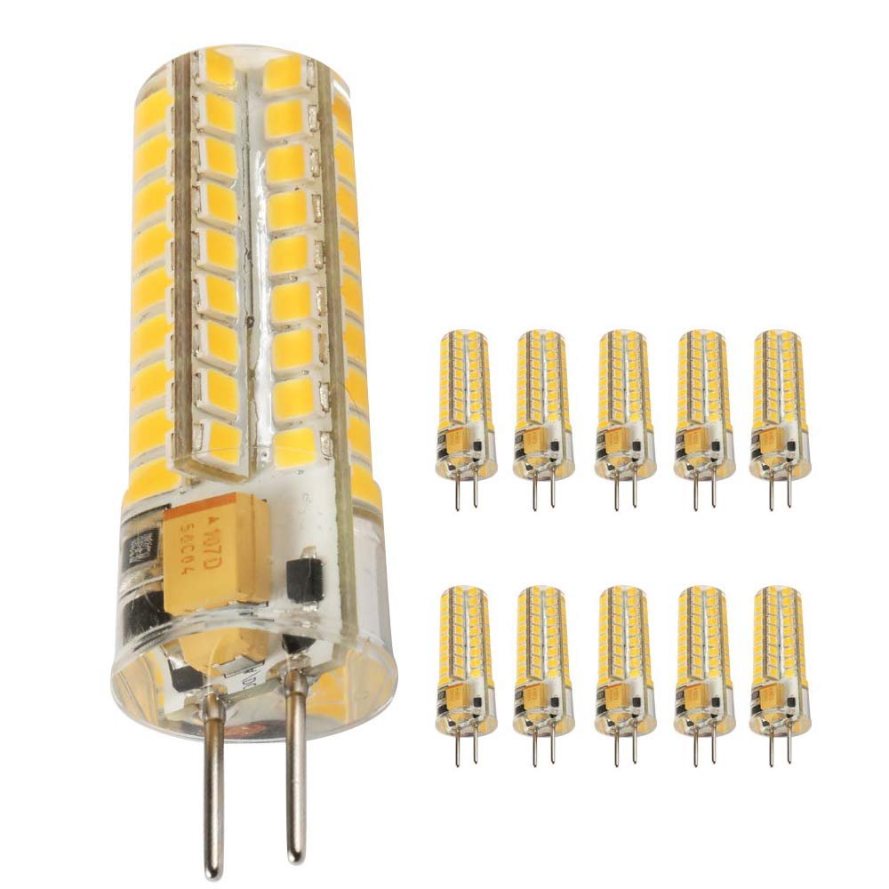 Ukey U GY6.35 LED Bulb, Halogen Replacement 50W Bi-pin Base AC/DC 12V 2700K Warm White Dimmable,led Landscape Light Bulbs 50W Replacement10Pack (5)