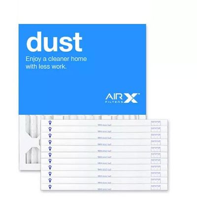 AIRx Filters 10x10x1 Air Filter MERV 8 Pleated HVAC AC Furnace Air Filter, Dust 12-Pack, Made in the USA